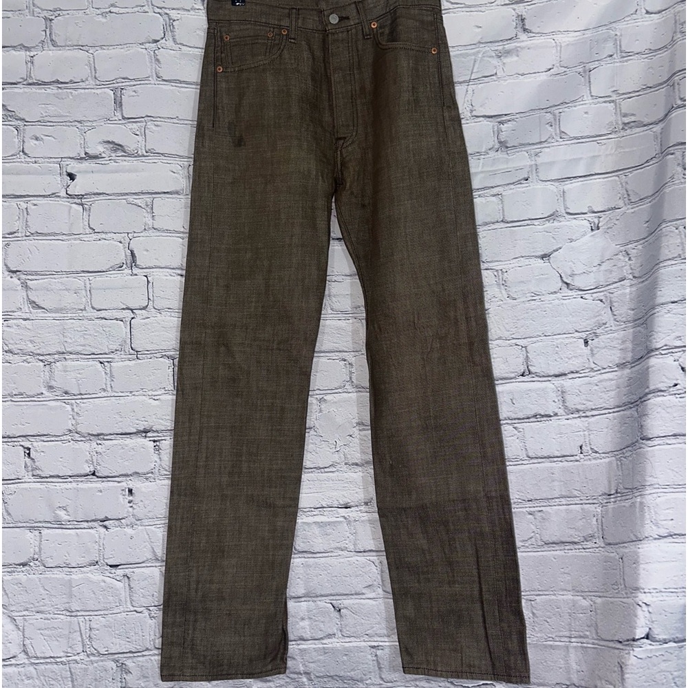 Levi 501 Men’s Jeans. White oak cone denim. Brown size 30w 34 L.